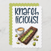 Knafehlicious Chocolate Kunafa Pistachio Koffie Kaart (Voorkant / Achterkant)