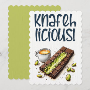Knafehlicious Chocolate Kunafa Pistachio Koffie Kaart