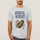 Knafehlicious Chocolate Kunafa Pistachio Koffie T-shirt (Voorkant)