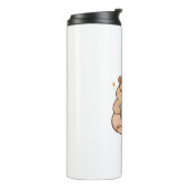 Knagende capybara met bril Kawaii-ontwerp Thermosbeker (Gedraaid links)