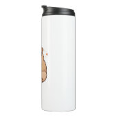 Knagende capybara met bril Kawaii-ontwerp Thermosbeker (Geroteerd rechts)