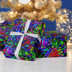 Knal abstract inpakpapier, Helder knal Cadeaupapier