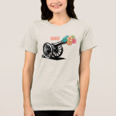 Knal bloemen Tri-Blend shirt (Voorkant)