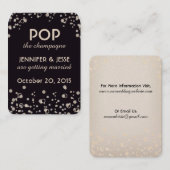 Knal Champagne - sparen het Label van de Datum (Voorkant / Achterkant)