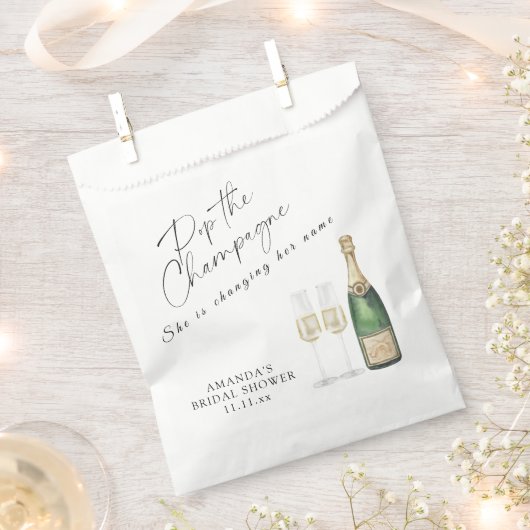 Knal de champagne Bruidsdouche Bedankzakje (Geknipt)