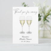 Knal de champagne Bruidsdouche RSVP Kaartje (Staand voorkant)