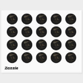 Knal de champagne, ik verander mijn achternaam! ronde sticker (Vel)