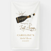 Knal de champagne open ik verander mijn achternaam spandoek (Verticaal)