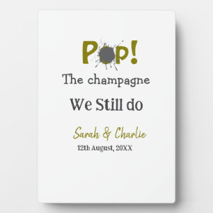 Knal de champagne we doen nog steeds goudgrijze ko fotoplaat