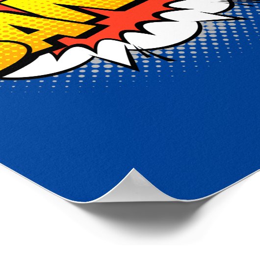 Knal! Explosieve Pop Art Comic Impact Poster (Hoek)