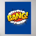 Knal! Explosieve Pop Art Comic Impact Poster<br><div class="desc">Voeg een explosieve uitbarsting van actie toe aan uw ruimte met dit 'Bang!' pop art design. Geïnspireerd door de dramatische en energieke momenten van klassieke stripboeken,  legt dit dynamische stuk de intensiteit van een krachtige impact vast,  waardoor het een gedurfde en opvallende toevoeging is aan elke kamer.</div>