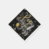 Knal Klink Bruis Champagne Bellen Feest Viering Servetten (Hoek)