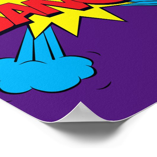 Knal! Levendige Pop Art Comic Blast Poster (Hoek)