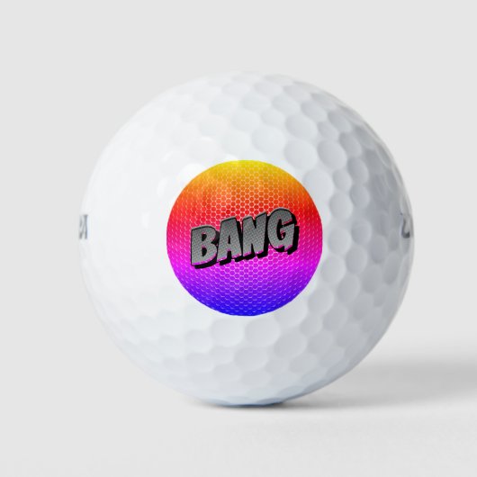 Knal! Retro Comic Pop Art golfballen (Voorkant)