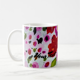 Knal van felle kleuren waterverf bloemen koffiemok
