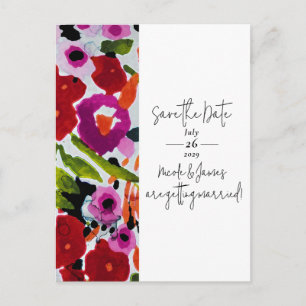 Knal van Krachtige Kleur Inktige Aquarel Bewaar de Aankondigingskaart