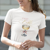 Knallen met de bubbels Champagnetintige roze strik Tri-Blend Shirt