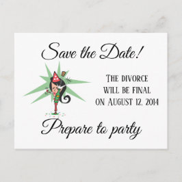 Knallen met de Kurk Scheidingsdatum Opslaan Aankondigingskaart