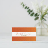 Knallend Oranje Glitter Visitekaartje (Staand voorkant)
