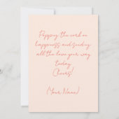 Knallende Kurk Champagne Toast Valentijnsdag Feestdagenkaart (Achterkant)