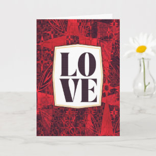 Knallig Rode LOVE Chocolade Romantiek Wenskaart Kaart