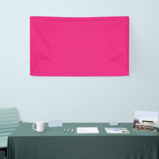Knallig Roze Bruiloft | Uitnodiging in Uitgesproke Spandoek (Beurs)