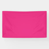 Knallig Roze Bruiloft | Uitnodiging in Uitgesproke Spandoek (Horizontaal)