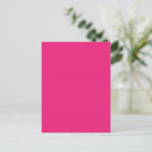 Knallig Roze Bruiloft | Uitnodiging in Vette Effen (Staand voorkant)