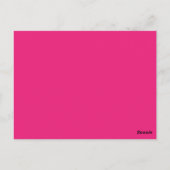 Knallig Roze Bruiloft | Uitnodiging in Vette Effen (Achterkant)