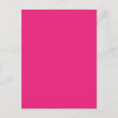 Knallig Roze Bruiloft | Uitnodiging in Vette Effen (Voorkant)