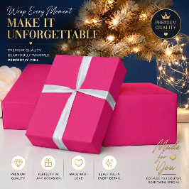 Knallig Roze Bruiloft | Uitnodiging in Vette Effen Cadeaupapier