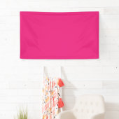 Knallig Roze Bruiloft | Uitnodiging in Vette Effen Spandoek (Insitu)