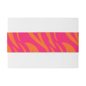 Knallig roze en oranje abstract met namen uitnodigingen wikkel (Achterkant Voorbeeld)