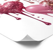 Knallig Zilver ABSTRACTE KUNST Kunstprint Poster (Hoek)
