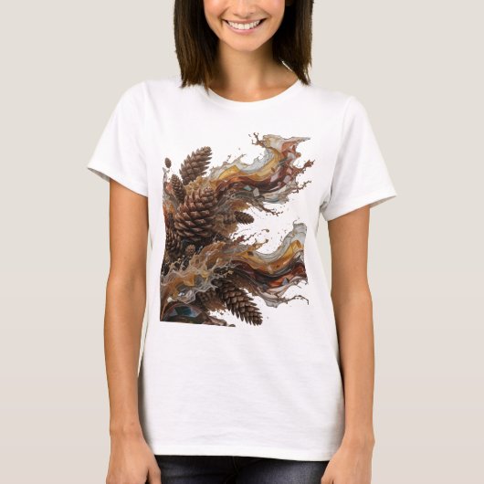 Knallig Zilver CHOCOLADE SPLASH Shirt Design (Voorkant)