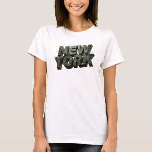Knallige Kleurrijke NEW YORK Tekst Ontwerp T-shirt