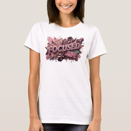 Knallrode FOCUSED T-shirt ontwerp (Voorkant)