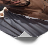 Knap Arabisch man op een donkere achtergrond. Poster (Hoek)