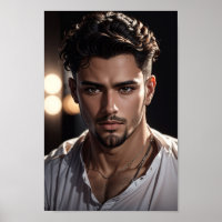 Knap Arabisch man op een donkere achtergrond.