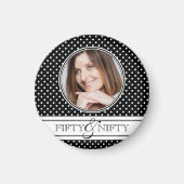 Knap bij 50 Polka Dot Photo Keepsake Magneet (Voorkant)