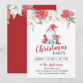 Knap bloesem met kerstfeest in de winter kaart (Voorkant / Achterkant)