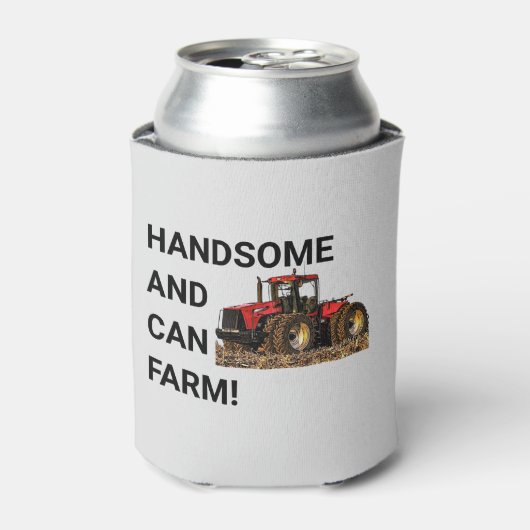 Knap en Can Boerderij Tractor Equipment Funny Blikjeskoeler (Blikje Voorkant)