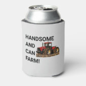 Knap en Can Boerderij Tractor Equipment Funny Blikjeskoeler (Blikje Achterkant)