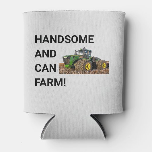 Knap en Can Boerderij Tractor Equipment Funny Blikjeskoeler (Voorkant)