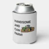 Knap en Can Boerderij Tractor Equipment Funny Blikjeskoeler (Blikje Achterkant)