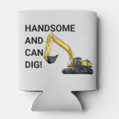 Knap en Kan Graven Graafmachine Bouw Grappig Blikjeskoeler (Achterkant)