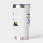 Knap en Kan Graven Graafmachine Bouw Grappig Geïsoleerde Drinkbeker (Links)