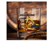 Knap en Kan Graven Graafmachine Bouw Grappig Whisky Glas