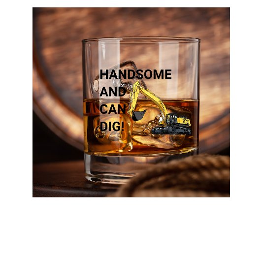 Knap en Kan Graven Graafmachine Bouw Grappig Whisky Glas