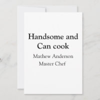 Knap en kan koken en naam toevoegen master chef da